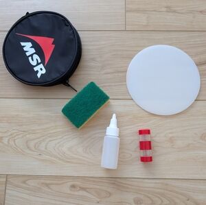 MSR Camping Kitchen Kit (Cutting Board, Sponge, Salt And Pepper Shake, Bottle)